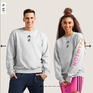 Pelaton X Adidas crew neck sweatshirt in cream